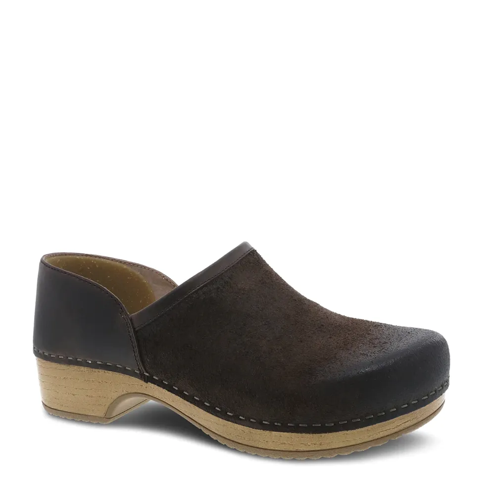 Women's Dansko Brenna Color: Chocolate Burnished Suede