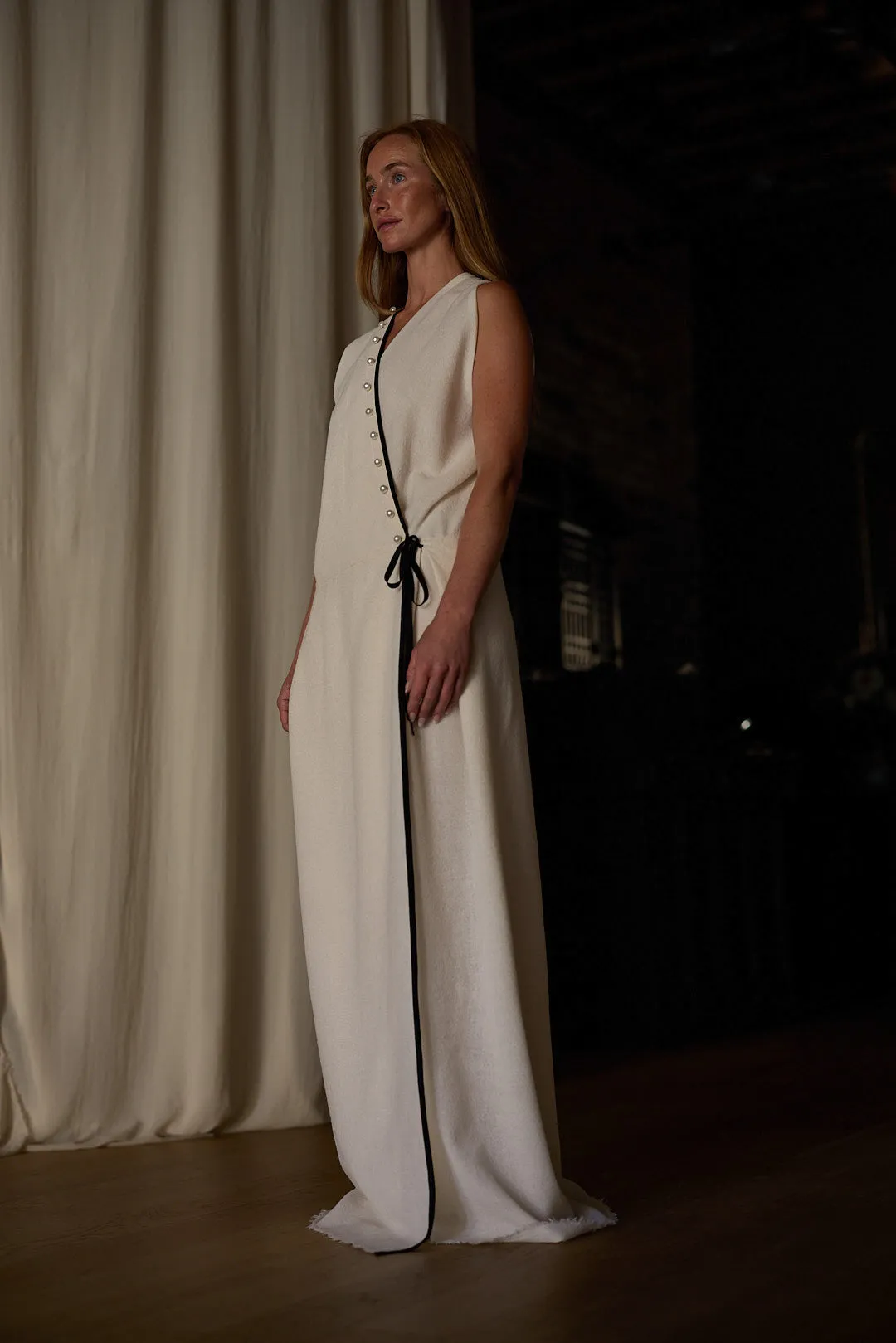 Wrap Dress | Japanese Wool Gauze Undyed