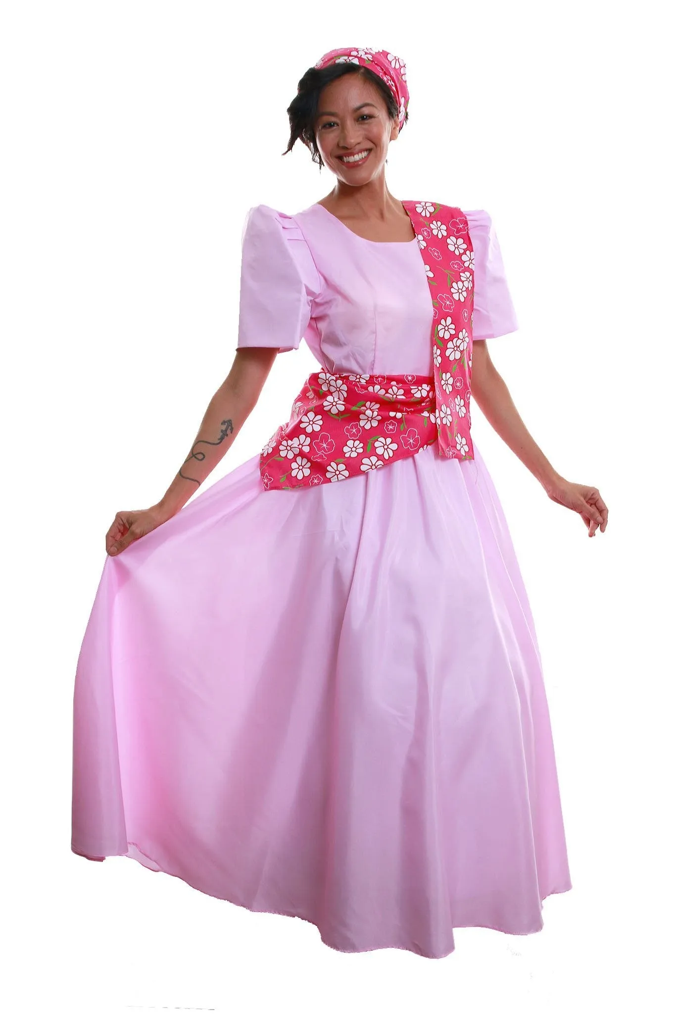 WS19 - Balintawak Gina Dress Pink - Filipiniana