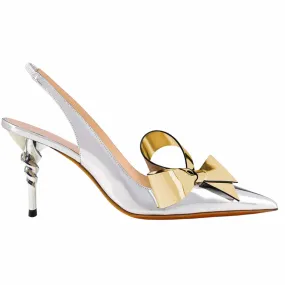 YDN -  Pointed Toe Slingback Slip on Dress Pumps Stiletto Mid Heels