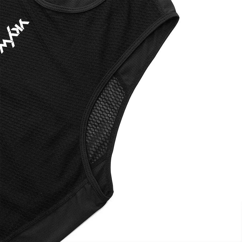 YKYW Men's Pro Cycling Base Layer Vest Sleeveless Back Bamboo Charcoal Fabric Quick Dry Breathable 2 Colors