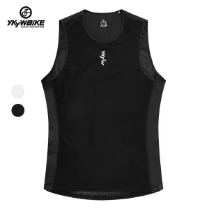 YKYW Men's Pro Cycling Base Layer Vest Sleeveless Back Bamboo Charcoal Fabric Quick Dry Breathable 2 Colors